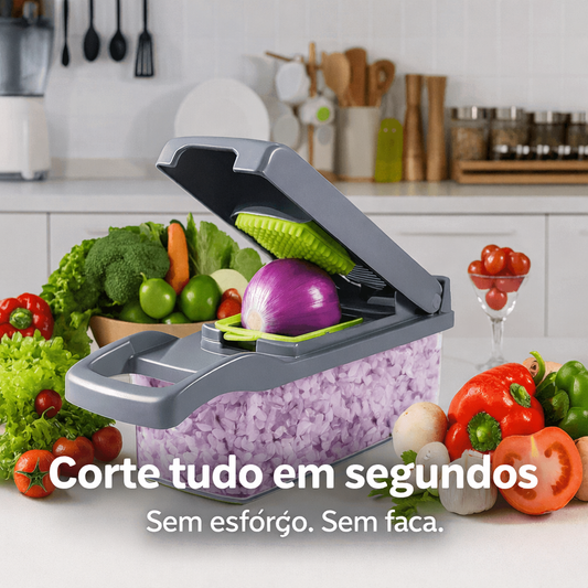 Cortador e Fatiador Multifuncional de Alimentos – Rápido, Preciso e Seguro