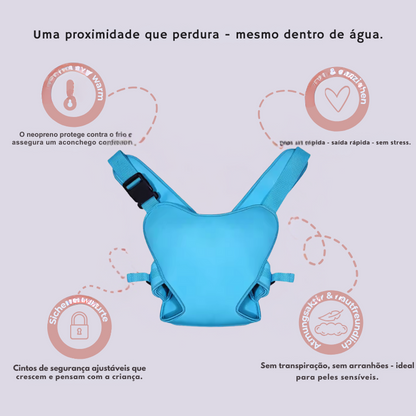 Canguru para bebé aquático e terrestre